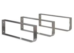 Pack 3 supports porte-serviettes pour plan de toilette T-BATH - chromé brillant