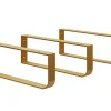 Pack 3 supports porte-serviettes pour plan de toilette T-BATH - or doré mat