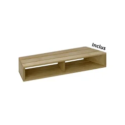 Pack baignoire bain douche 160 x 90 JACOB DELAFON Neo version droite + pare bain chromé + tablier de baignoire en angle