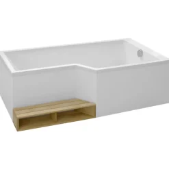 Pack baignoire bain douche 180 x 90 JACOB DELAFON Neo version droite + tablier de baignoire en angle