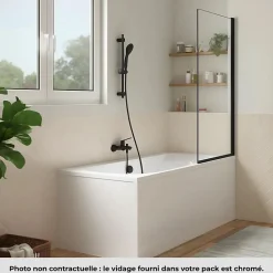 Pack baignoire droite 170 x 75 JACOB DELAFON Elise + tablier en angle + vidage