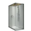 Pack cabine de douche 120 x 90 cm LEDA Karamineral 2 porte coulissante + receveur de douche antidérapant