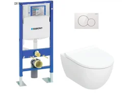 Pack complet WC Geberit UP320 + Cuvette ACANTO TurboFlush + Plaque Blanche
