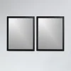 Pack de 2 miroirs rectangulaires NEO 56x70cm avec cadre noir mat