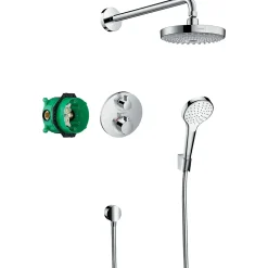 Pack encastré avec mitigeur thermostatique Ecostat S chromé HANSGROHE Croma Select