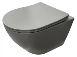 Pack Geberit UP320 + Cuvette sans bride KELOS Flush Gris Clair + Plaque Sigma Chromé Brillant