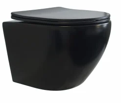 Pack Geberit UP320 + Cuvette sans bride KELOS Noir Flush Mat + Plaque Sigma Noir