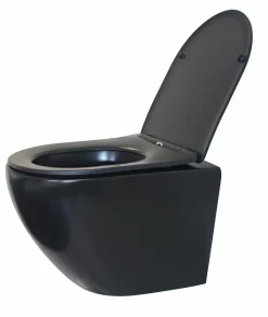 Pack Geberit UP320 + Cuvette sans bride KELOS Noir Flush Mat + Plaque Sigma Noir