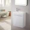 Pack lave-mains Blanc brillant - Robinetterie Eau froide à gauche - L.42.5 X H.52.5 cm - Hamac 2