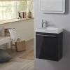 Pack lave-mains Gris anthracite - Robinetterie Eau froide à gauche - L.42.5 X H.52.5 cm - Hamac 2