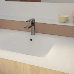 Pack Meuble Salle de Bains 80 cm Chêne Clair, 3 tiroirs avec Vasque Céramique - XENOS