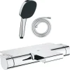 Pack mitigeur bain thermostatique GROHE Grohtherm 2000 + Douchette 2 jets Vitalio Comfort 110 + Flexible