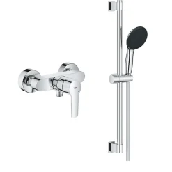 Pack mitigeur douche mécanique GROHE Start 2021 + ensemble de douche 2 jets GROHE Vitalio Start avec barre chromé