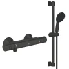 Pack mitigeur douche thermostatique GROHE Precision Start noir mat + ensemble GROHE Vitalio Start avec barre
