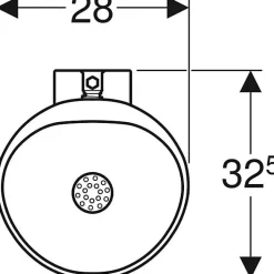 Pack urinoir pour effet d'eau AUBAGNE 2 en céramique - GEBERIT - 08363900000300
