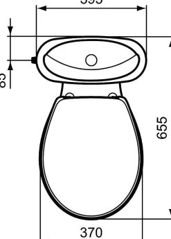 Pack WC - Noe - Porcher - Sortie horizontale - 370x660x760 mm