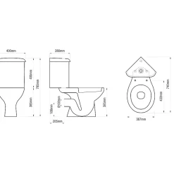 Pack wc à poser d'angle - sortie horizontale - Clayton