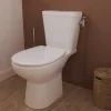 Pack WC à poser sans bord avec abattant déclipsable et frein de chute, sortie horizontale, NF, GoodHome Tasi