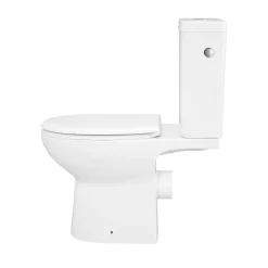 Pack WC à poser sans bord avec abattant déclipsable et frein de chute, sortie horizontale, NF, GoodHome Tasi
