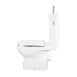 Pack WC à poser sans bride vortex avec lave-mains intégré, abattant déclipsable et frein de chute, sortie horizontale, GoodHome Cavally