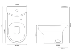 Pack WC à poser sans bride avec sortie verticale GoodHome Cavally