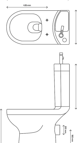 Pack WC à poser sans bride + lave-mains sortie horizontale GoodHome Cavally