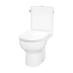 Pack WC à poser sans bride vortex avec abattant déclipsable et frein de chute, sortie horizontale, GoodHome Cavally