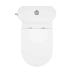 Pack WC à poser sans bride vortex avec abattant déclipsable et frein de chute, sortie horizontale, GoodHome Cavally