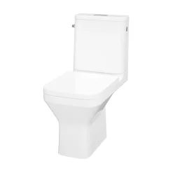 Pack WC à poser sans bride vortex avec abattant déclipsable et frein de chute, sortie horizontale, GoodHome Teesta