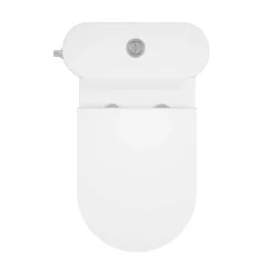 Pack WC à poser sans bride vortex avec abattant déclipsable et frein de chute, sortie verticale, GoodHome Cavally