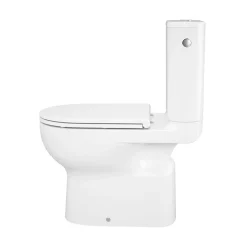 Pack WC à poser sans bride vortex avec abattant déclipsable et frein de chute, sortie verticale, GoodHome Cavally