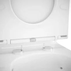 Pack WC à poser sans bride vortex avec abattant déclipsable et frein de chute, sortie verticale, GoodHome Cavally