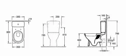 Pack WC à poser sans bride sortie horizontale Villeroy & Boch Direct Flush NF