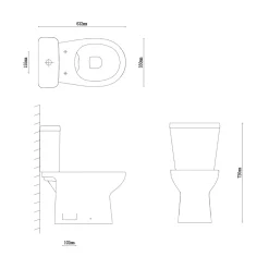 Pack WC à poser sans bride avec abattant déclipsable et frein de chute, sortie verticale, NF, GoodHome Tasi