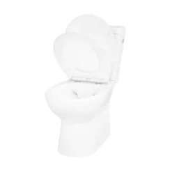 Pack WC à poser sans bride avec abattant déclipsable et frein de chute, sortie verticale, NF, GoodHome Tasi