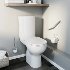 Pack WC à poser surélevé sans bride avec sortie horizontale GoodHome Cavally