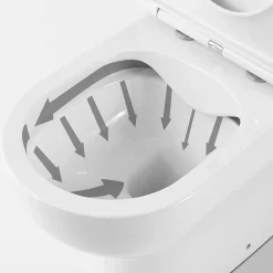 Pack WC à poser surélevé sans bride avec sortie horizontale GoodHome Cavally