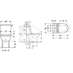 Pack WC au sol compact complet RENOVA sortie multidirectionnelle - GEBERIT - 501.859.00.1