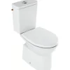Pack WC au sol SANINDUSA Easy évac. arrière alim. chasse par le côté abattant thermoplast blanc inclus