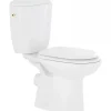 Pack WC Aveiro SANINDUSA évacuation arrière alimentation chasse d'eau par dessous blanc
