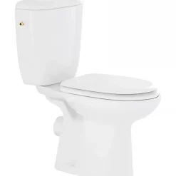 Pack WC Aveiro SANINDUSA évacuation arrière alimentation chasse d'eau par dessous blanc