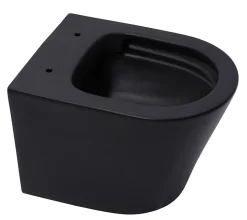 Pack WC Bâti autoportant + WC Swiss Aqua Technologies Infinitio noir sans bride + Plaque chrome