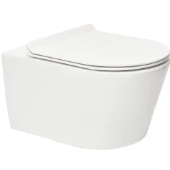 Pack WC Bâti autoportant + WC sans bride SAT Brevis + Abattant ultra-fin softclose + Plaque chrome