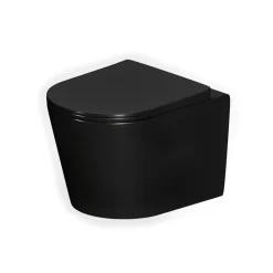 Pack WC bâti-support léger 112 cm ECO 2L Swiss Aqua Technologies + WC suspendu Ceramia + plaque noir mat (STECE14BMT01-FR)