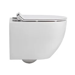 Pack WC bâti-support sol-mur + WC sans bride Ceramia PixL avec abattant SoftClose + plaque noir (VBCEPXWT01-FR)