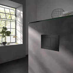 Pack WC Bâti-support TECEbase + WC Rolo blanc + tapis d'isolation acoustique + plaque noir