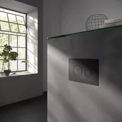 Pack WC Bâti-support TECEbase + WC Rolo noir + tapis d'isolation acoustique + plaque noir