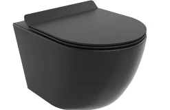 Pack WC Bâti-support TECEbase + WC Rolo noir + tapis d'isolation acoustique + plaque noir