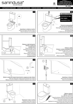 Pack WC cuvette+réservoir+abattant+fixations SANINDUSA UrbY 65 caréné évacuation arrière alim. chasse d'eau par le côté blanc