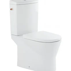 Pack WC cuvette+réservoir+abattant+fixations caréné évacuation par dessous alim. chasse par le côté abattant frein de chute blanc